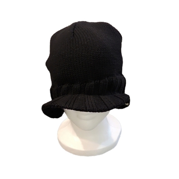 𝅺knit Slouch Beanie Newsboy Billed Hat - Picture 1 of 8